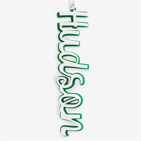Merry Script Name Personalized Two Layer Acrylic Ornament - 56551