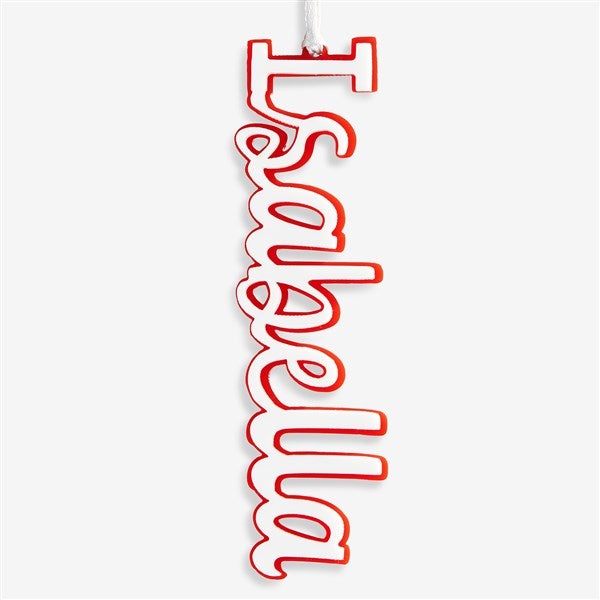 Merry Script Name Personalized Two Layer Acrylic Ornament - 56551