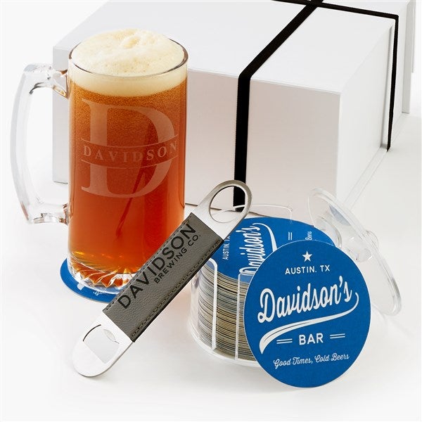 Personalized Beer Mug & Coaster Gift Set For Him - 56566