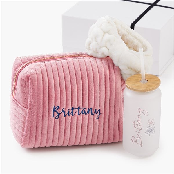 Personalized Mauve Makeup Bag Gift Set For Her - 56567