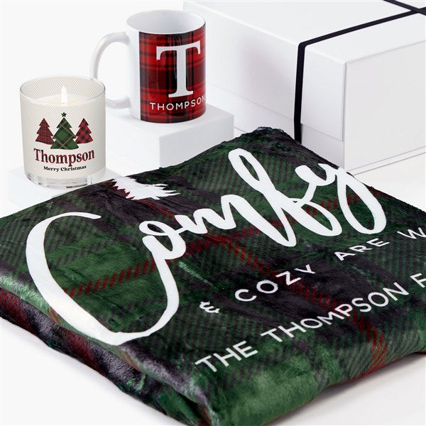 Christmas Plaid Personalized Holiday Gift Set  - 56571
