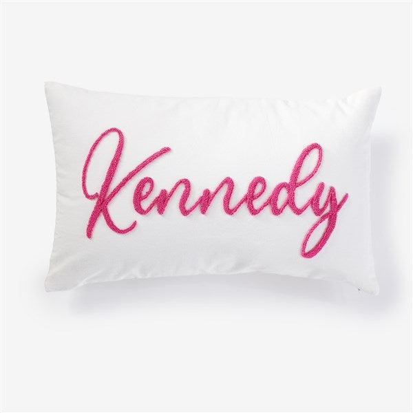 Personalized Punch Needle Script Pillow  - 56573D