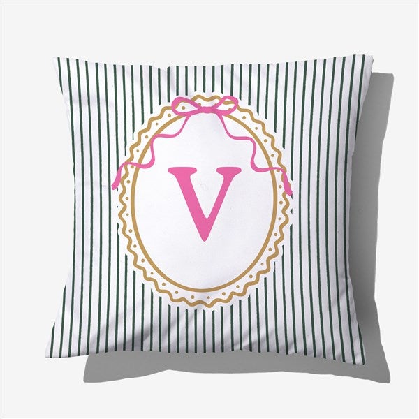 Personalized Striped Velvet Throw Pillow by Jessie James Decker - 56612