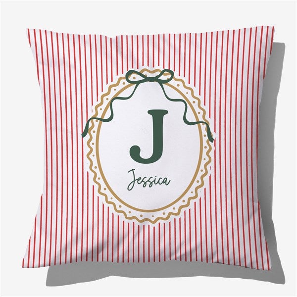 Personalized Striped Velvet Throw Pillow by Jessie James Decker - 56612