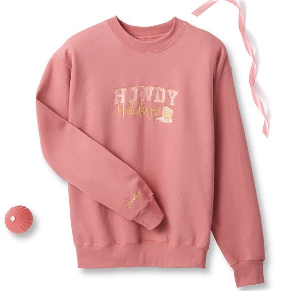 Embroidered Howdy Holidays Sweatshirts by Jessie James Decker - 56614
