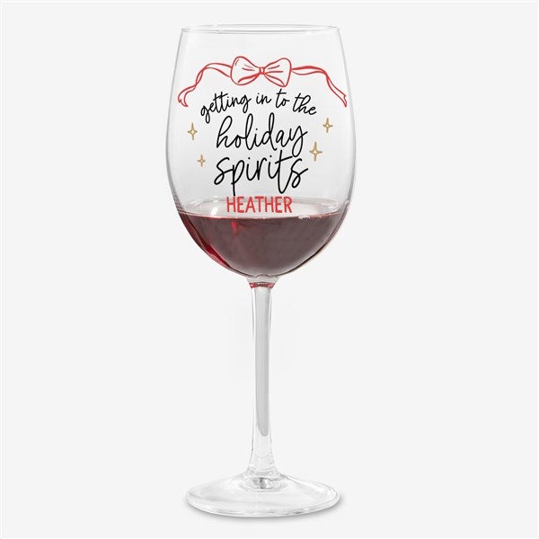 Personalized Holiday Spirits Wine Glass Collection by Jessie James Decker - 56615