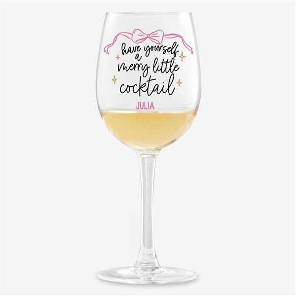Personalized Holiday Spirits Wine Glass Collection by Jessie James Decker - 56615