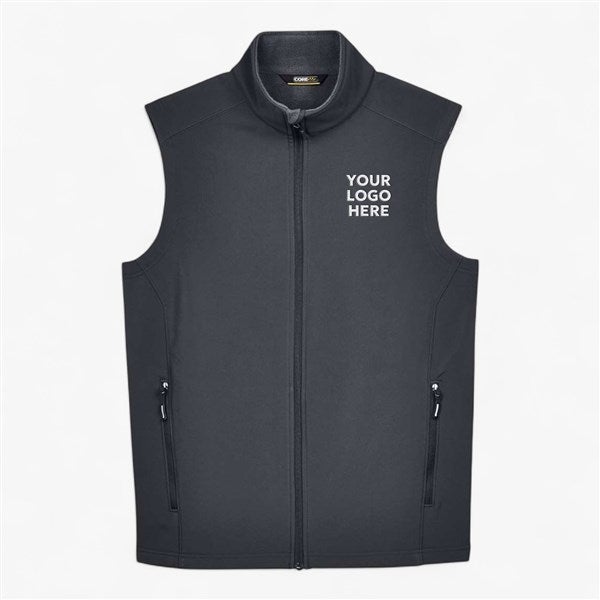 Custom Men's CORE365 Cruise Two-Layer Fleece Bonded Soft Shell Vest - Carbon - 56680