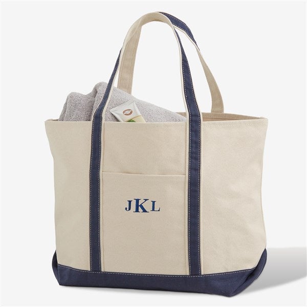 Monogrammed Canvas Tote Bags - Weekend Getaway - 5673