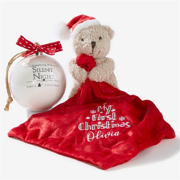 First Christmas Personalized Baby Lovie & Ornament Gift Set - 56730