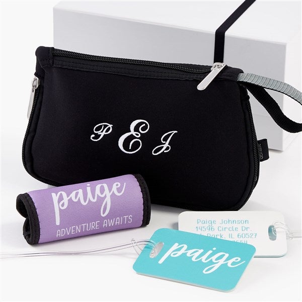 Scripty Style Personalized Travel Gift Set For Her - 56739