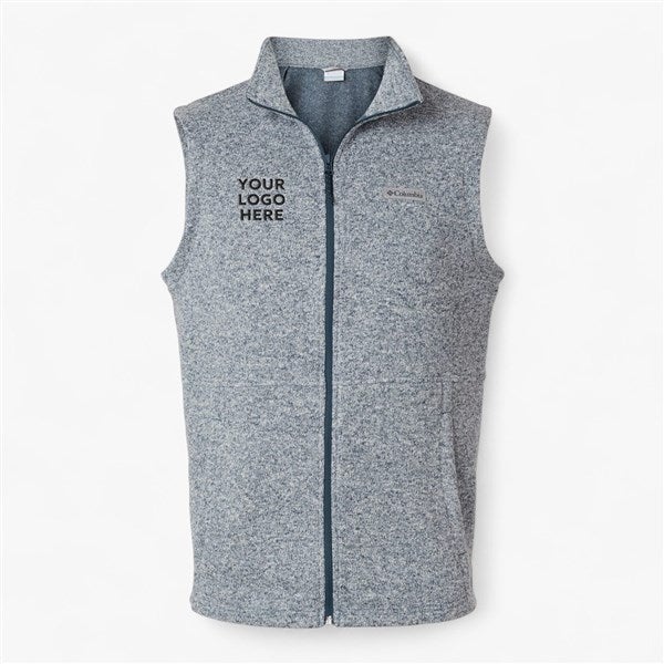 Custom Men's Columbia Alto Pass™ Fleece Vest - Dark Charcoal Heather - 56751