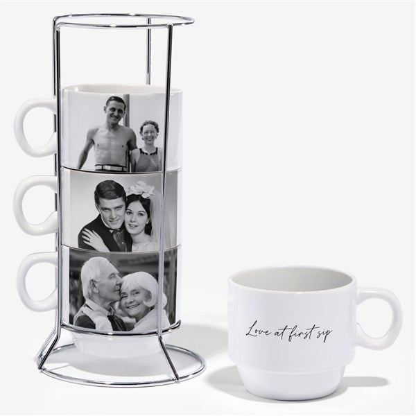 Photo Personalized 6oz Stackable Mug Set of 4 - 56828