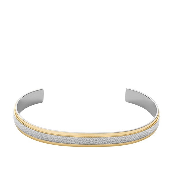Fossil Textured Two Tone Cuff Bracelet - 56846