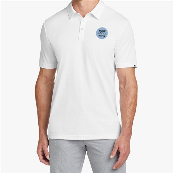 Custom Men's TravisMathews Oceanside Polo - White  - 56862