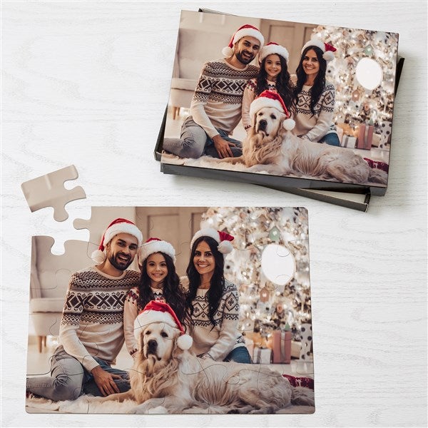 Family Christmas Photo Personalized Photo Puzzle  - 56886