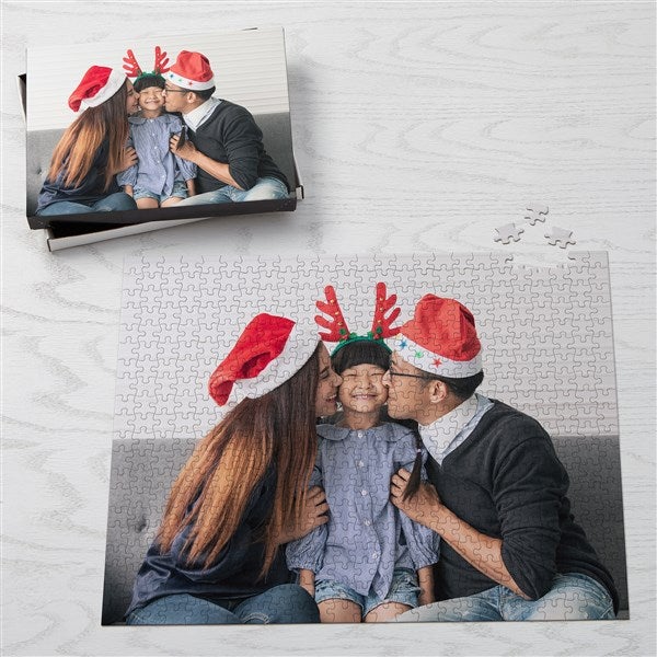 Family Christmas Photo Personalized Photo Puzzle  - 56886