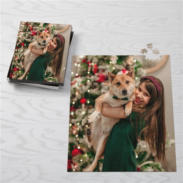 Family Christmas Photo Personalized Photo Puzzle  - 56886