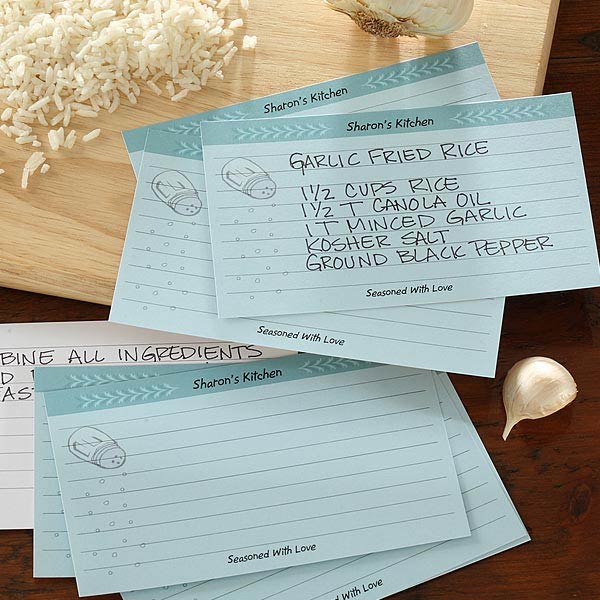 You Name It Personalized Recipe Cards - 3x5