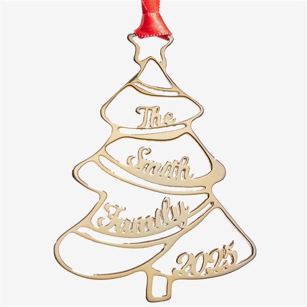 Personalized Family Name Tree Ornament - 56916D