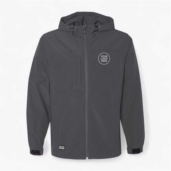 Custom Men's Dri Duck Apex Soft Shelf Hooded Jacket - Charcoal  - 56938