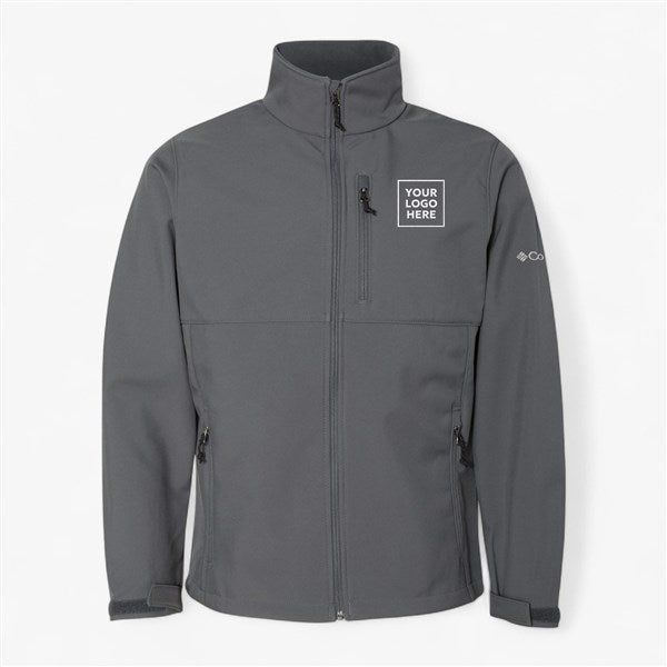 Custom Men's Columbia Ascender Soft Shell Jacket - Graphite  - 56943