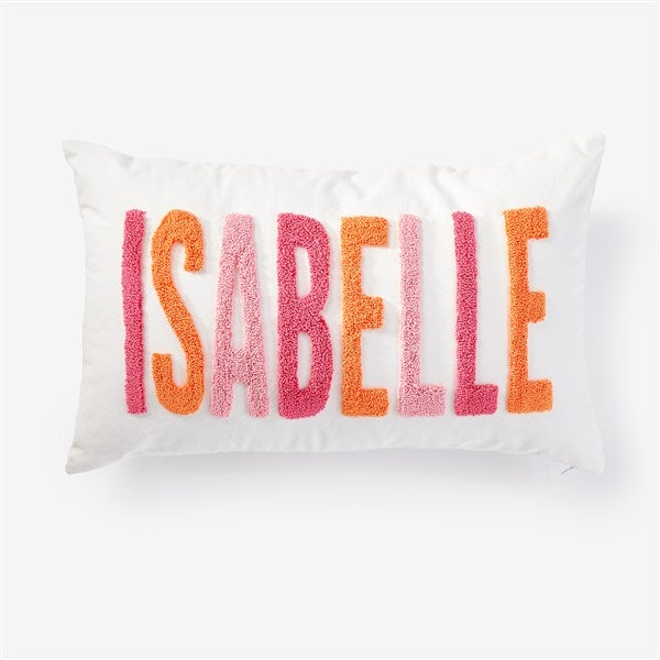 Personalized Punch Needle Gradient Name Pillow  - 56950D