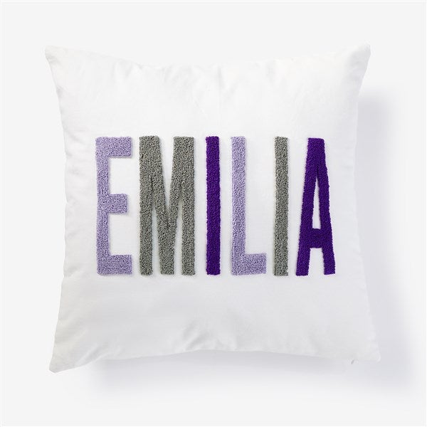 Personalized Punch Needle Gradient Name Pillow  - 56950D