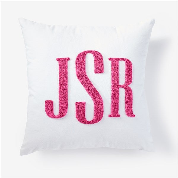 Personalized Punch Needle Monogram Pillow  - 56951D