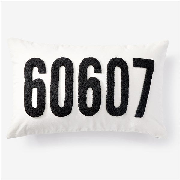 Personalized Punch Needle Zip Code Pillow  - 56952D