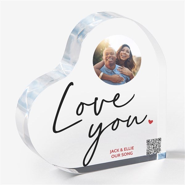 Photo Heart Keepsake wih Audio QR Code  - 57146