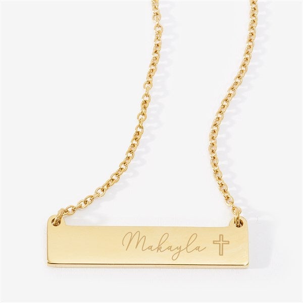 Blessed Name Personalized Nameplate Necklace - 57165