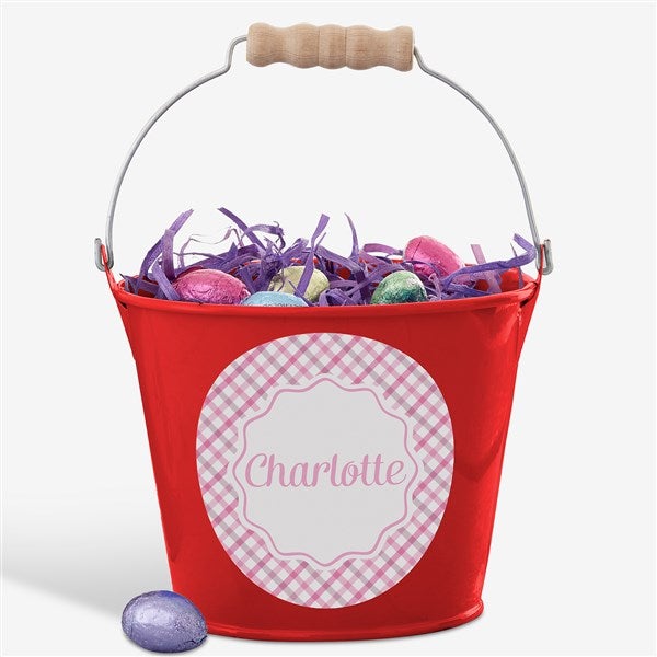 Rainbow Pattern Personalized Treat Bucket - 57196