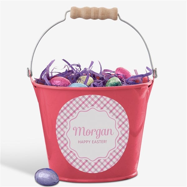 Rainbow Pattern Personalized Treat Bucket - 57196