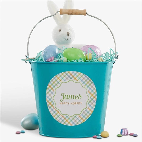Rainbow Pattern Personalized Treat Bucket - 57196