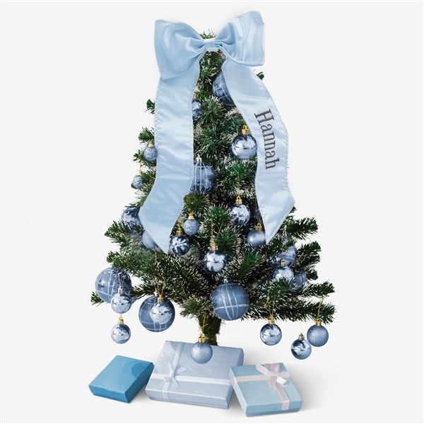 Embroidered Holiday Bow Tree Topper  - 57201