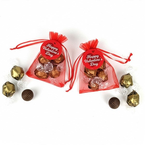 2 Pack - Valentine's Day Personalized Dubai Chocolate Truffle Treat Bags - 57315D