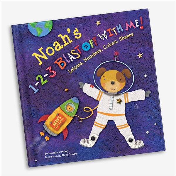 1-2-3 Blast Off With Me! Personalized Board Book - 57350D