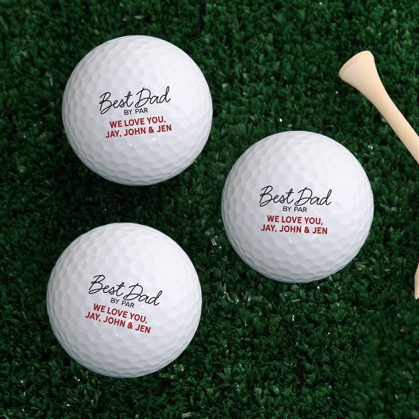 Best Dad By Par Personalized Golf Ball Set - 57379