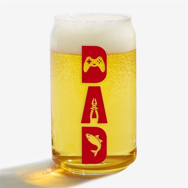 Dad's Hobbies Personalized Beer Glass Collection - 57406