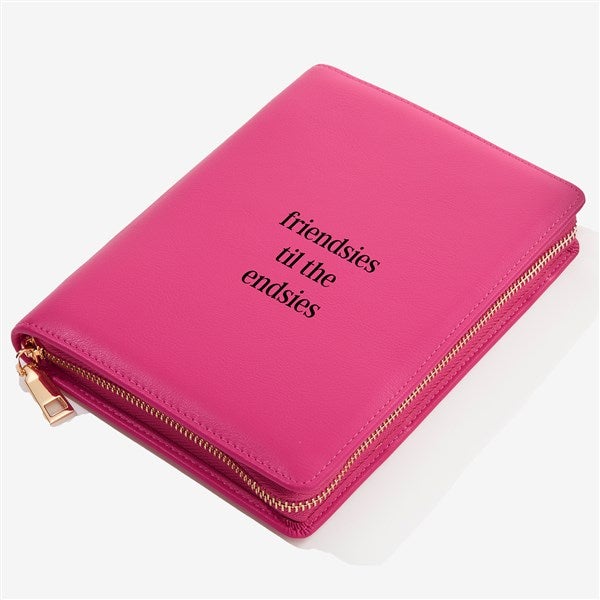 Write You Own Personalized Leatherette Bifold Jewelry Case  - 57467