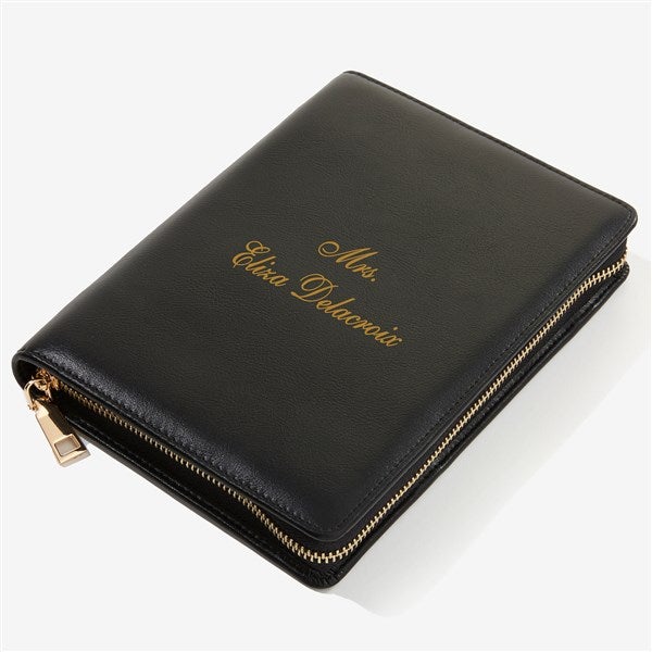 Write You Own Personalized Leatherette Bifold Jewelry Case  - 57467