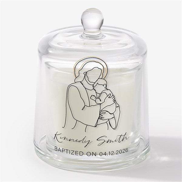 Sacred Embrace Personalized Cloche Candle - 57471