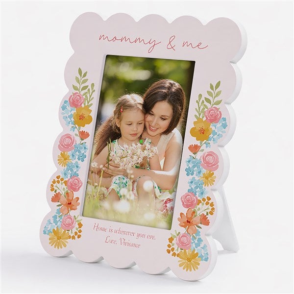 Sweet Blooms Personalized Scallop Edge Picture Frame  - 57482