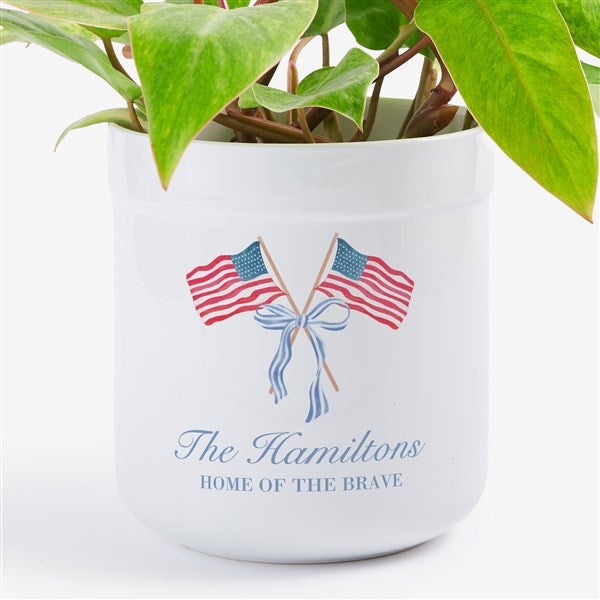 Watercolor Freedom Personalized Outdoor Flower Pots - 57492