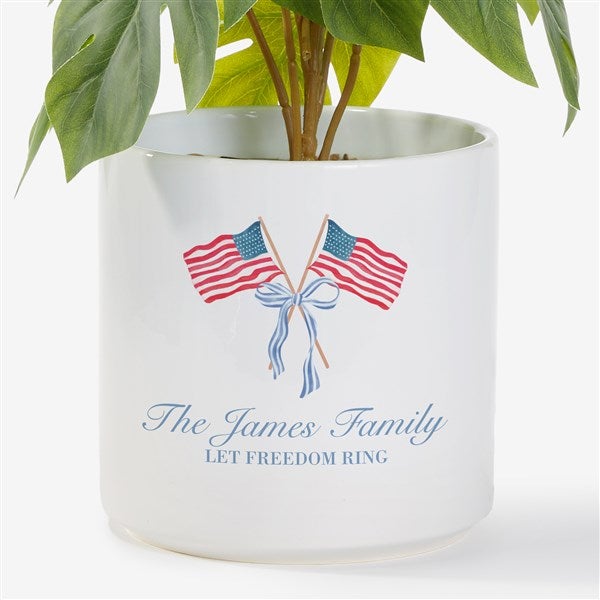 Watercolor Freedom Personalized Outdoor Flower Pots - 57492