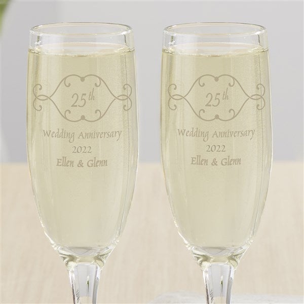Birthday Personalised Engraved Filigree Champagne Flute 6oz Gift Boxed 