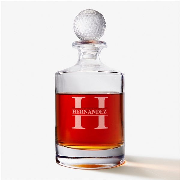 Lavish Last Name Personalized Golf Whiskey Decanter - 57807