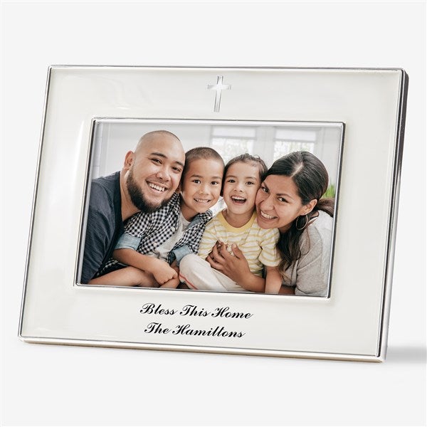 Write Your Own Personalized Silver Cross Picture Frame - 57817