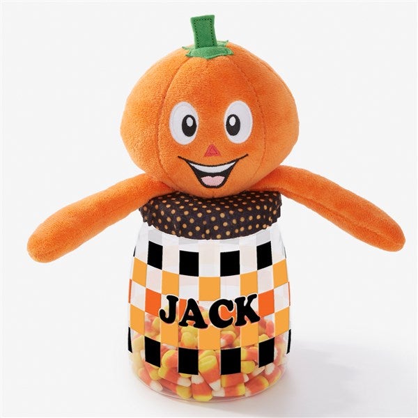 Checker Name Personalized Halloween Candy Jar - 57828